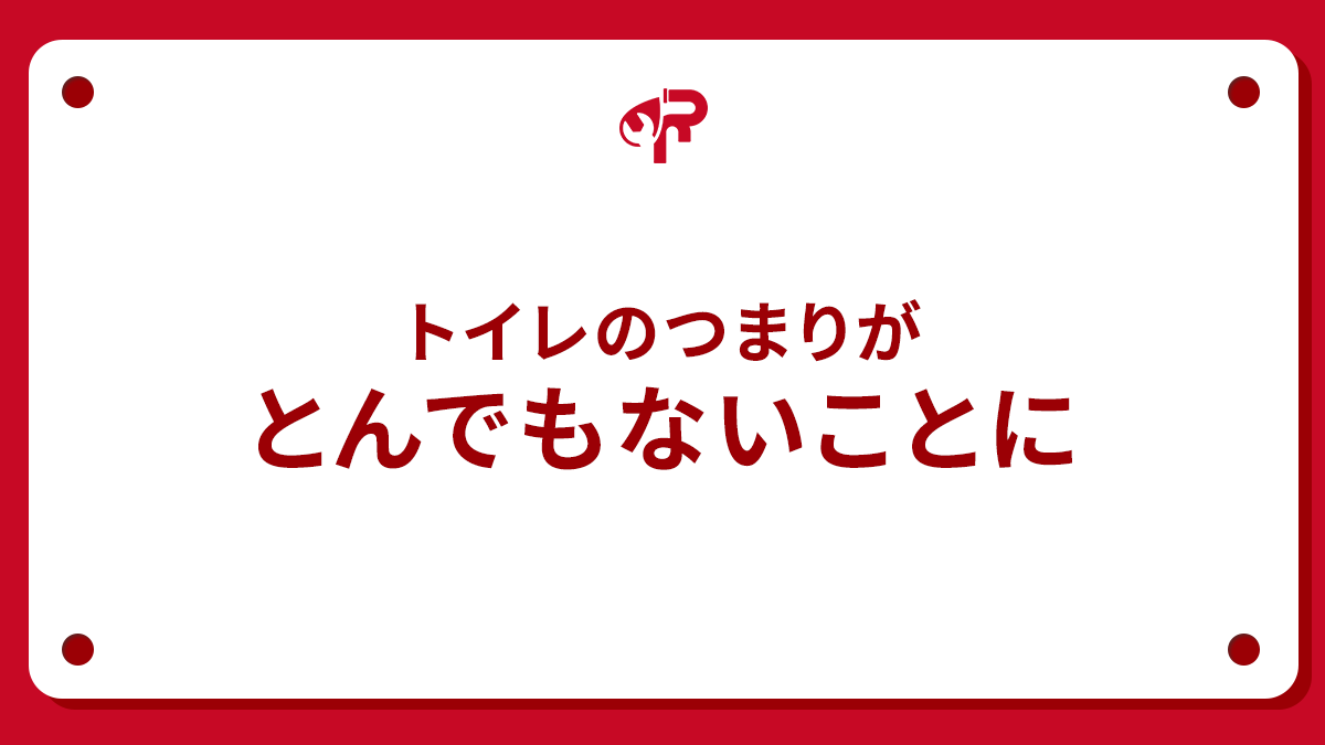 トイレのつまりがとんでもないことに