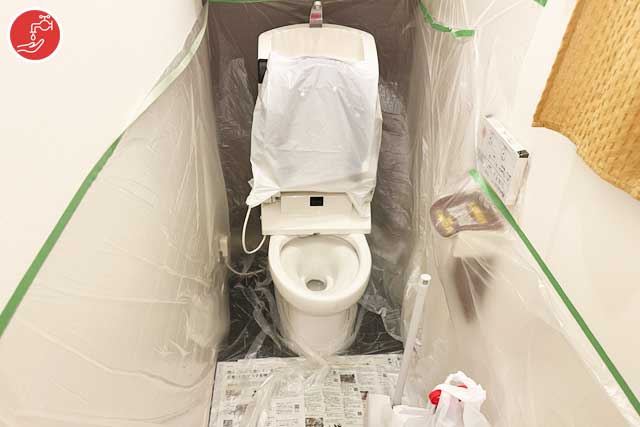 トイレつまりローポンプ作業事例-大阪市都島区