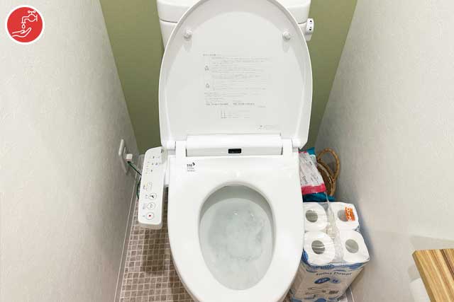 トイレつまりローポンプ作業事例-豊中市宮山町
