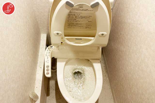トイレつまりローポンプ作業事例-三田市ゆりのき台