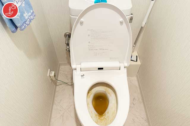 トイレつまりローポンプ作業事例-枚方市香里ケ丘