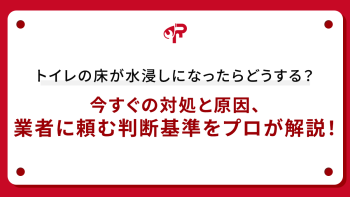 トイレの床が水浸しになったらどうする？今すぐの対処と原因、業者に頼む判断基準をプロが解説！
